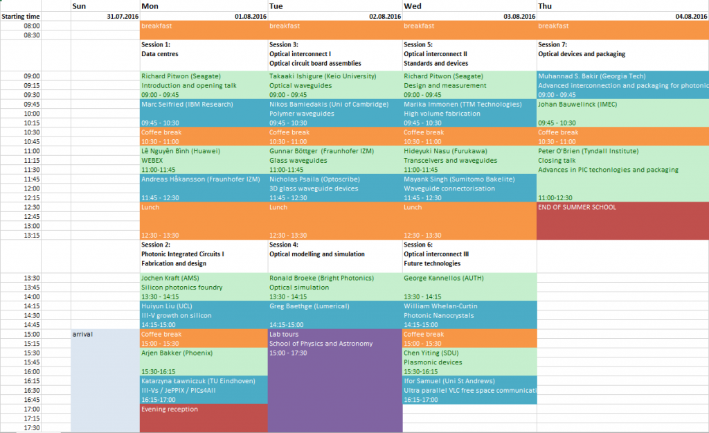 schedule summerschool updated